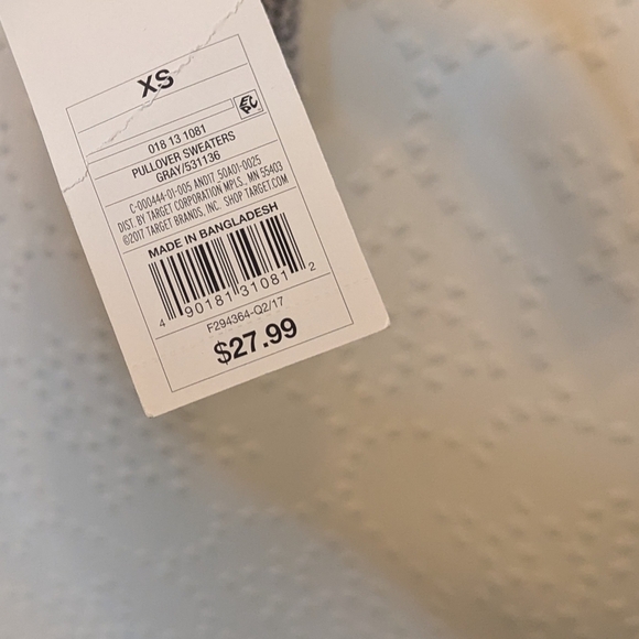 Wool Blend Grey White ‎ Heathered Knit Pullover Sweater Women's XS NWT A New Day - Picture 7 of 7